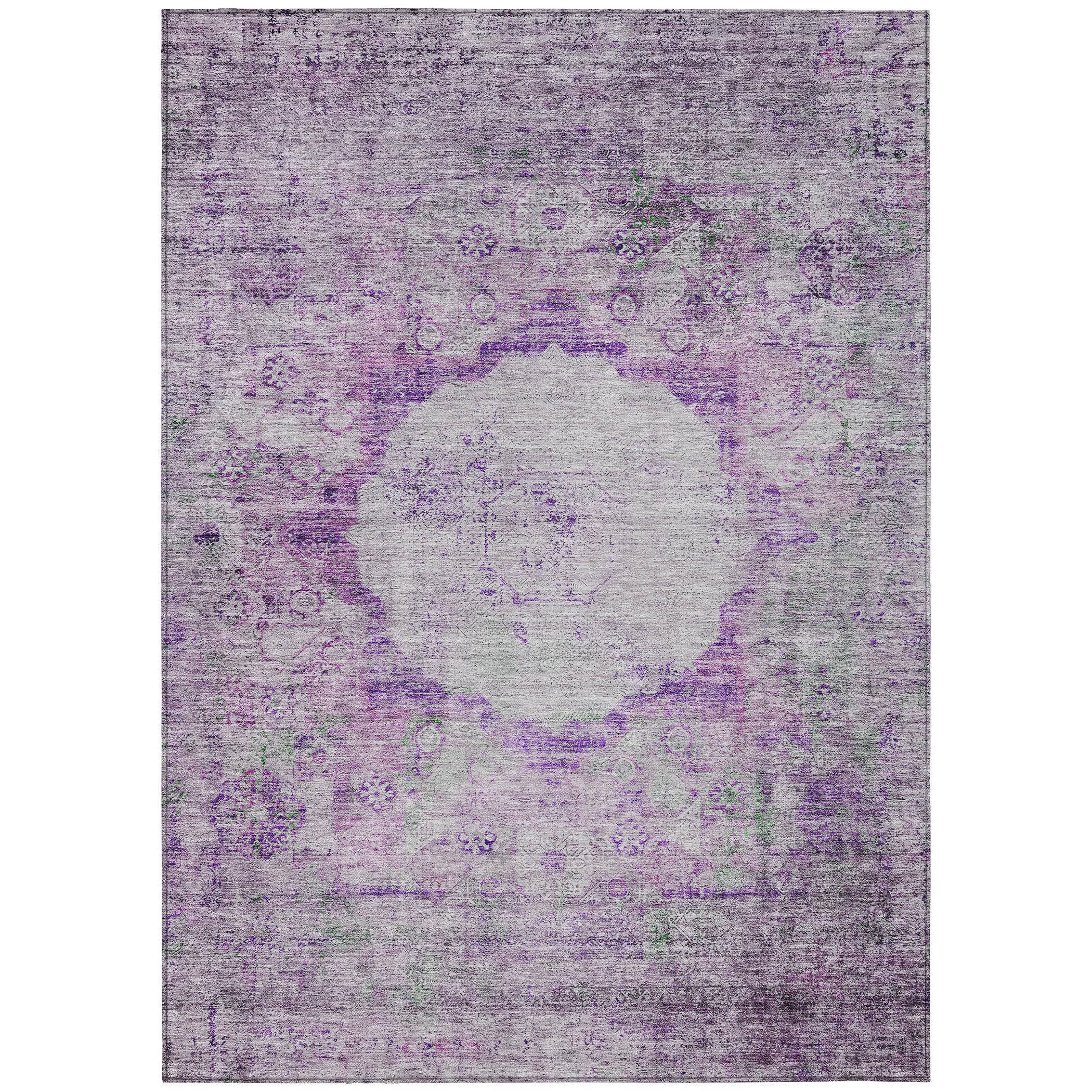 Addison Rugs Chantille ACN675 Purple 2'6" x 3'10" Indoor Outdoor Area Rug, Easy Clean, Machine Washable, Non Shedding, Bedroom, Entry, Living Room,