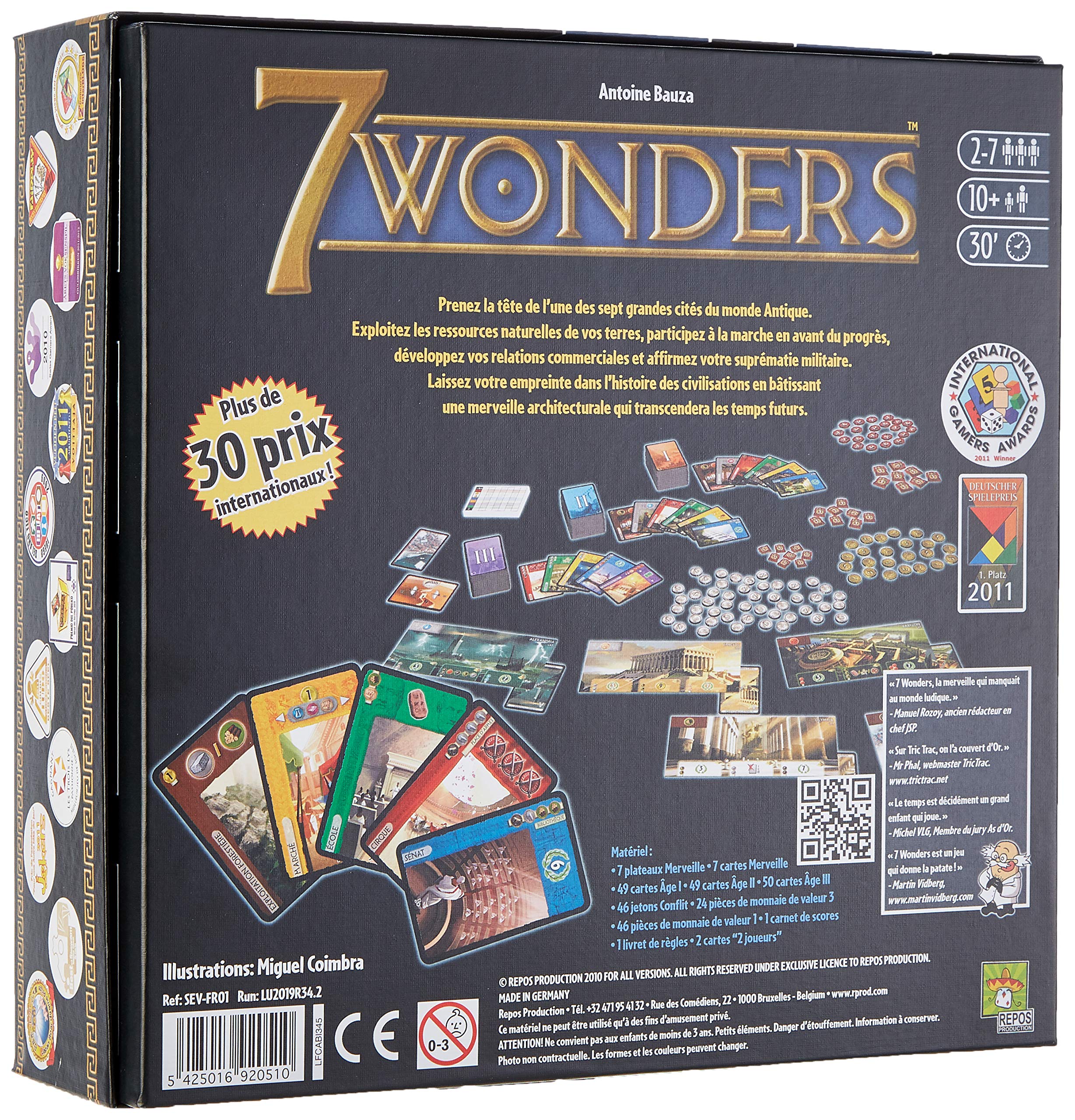 Amazon.co.jp: 世界の七不思議 (7 Wonders) SEVFR01 ボードゲーム