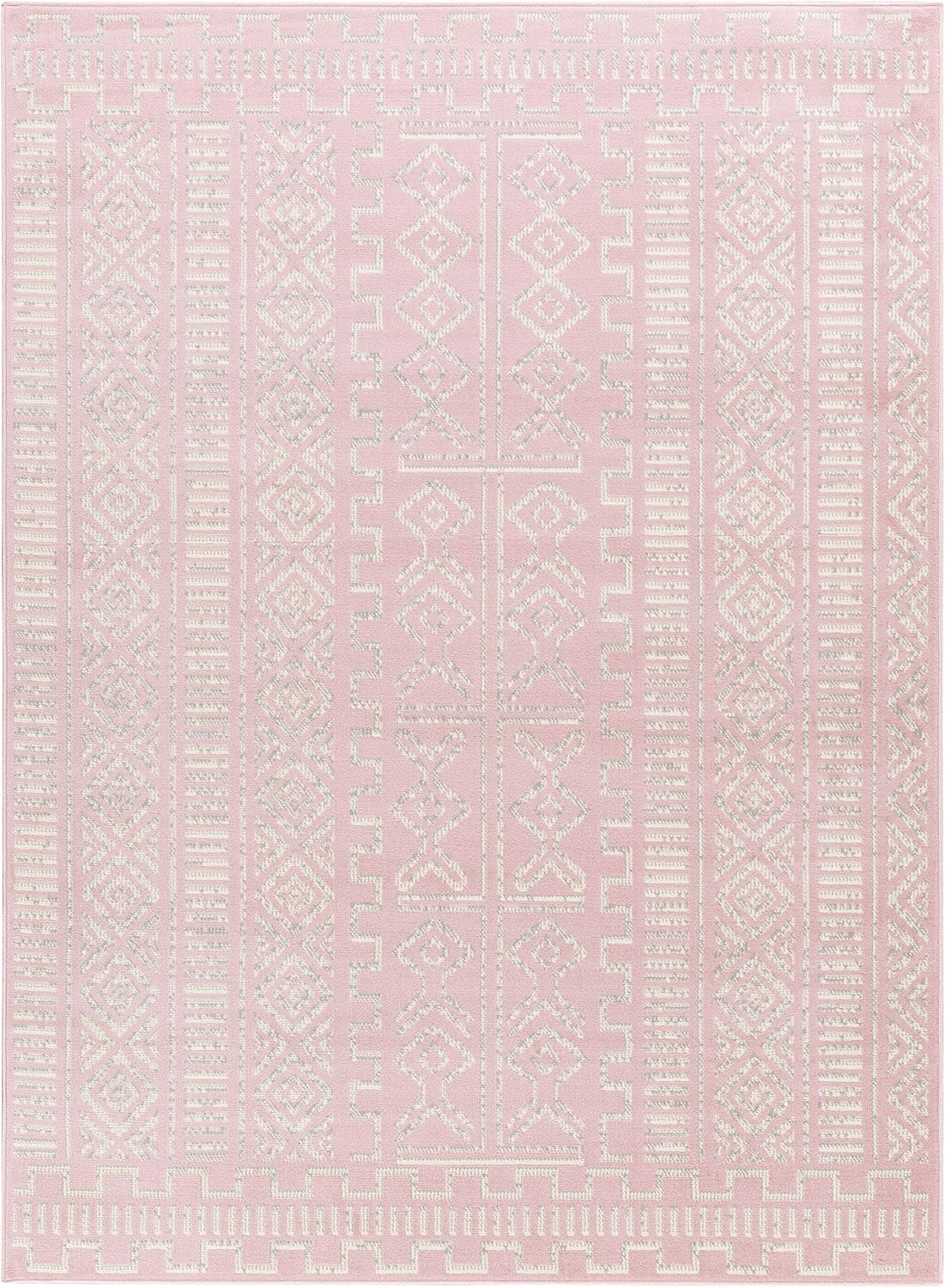 Artistic Weavers Dianne Area Rug 5'3" x 7'3", Pale Pink/Cream 5'3" x 7'3" Pale Pink / Cream