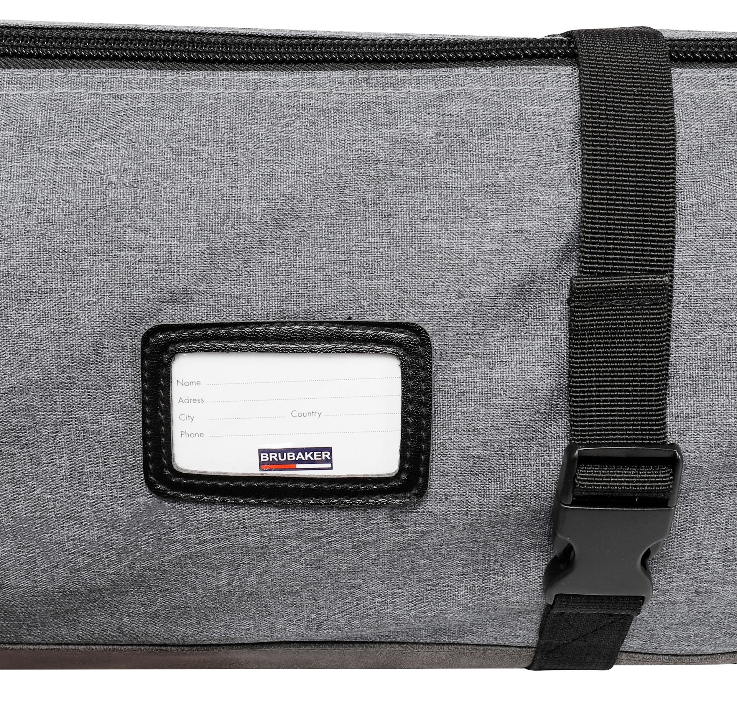 BRUBAKER Skitasche Carver Performance Grau Schwarz - Gepolsterter Skisack für 1 Paar Ski und Stöcke - Reißfester Ski Bag - 170 cm oder 190 cm