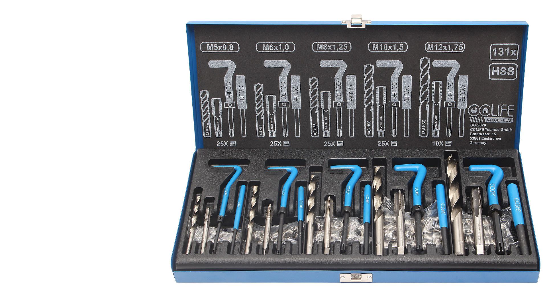 Fongmore Gewinde-Reparatur Set 30-teilig - M8x0,8mm Edelstahl Einsätze Für Auto & Handwerk