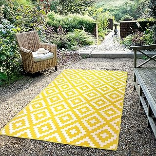 FH Home Outdoor Rug - Waterproof, Fade Resistant, Reversible - Premium R...