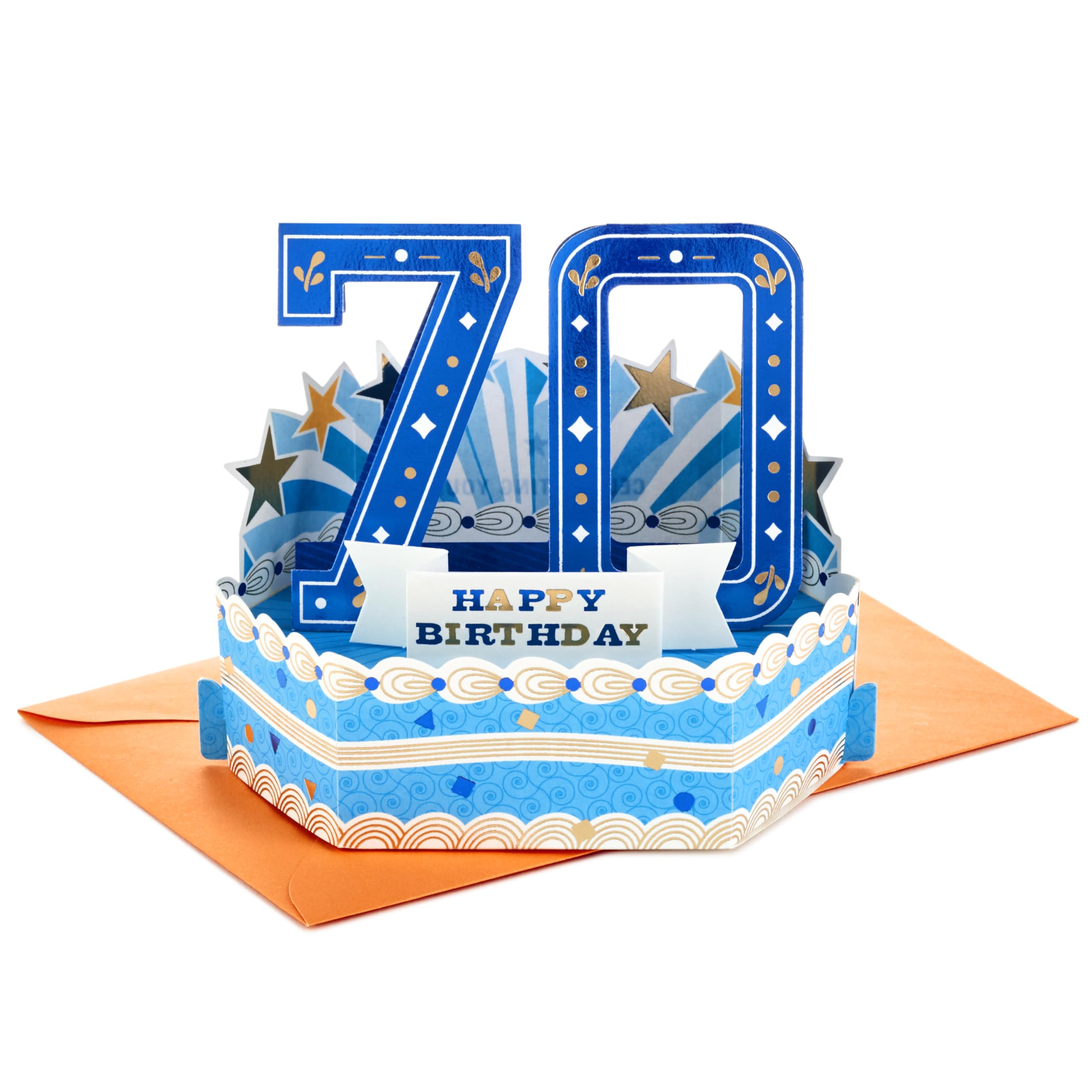 Hallmark Paper Wonder 70th Birthday Pop Up Card (Celebrating You)