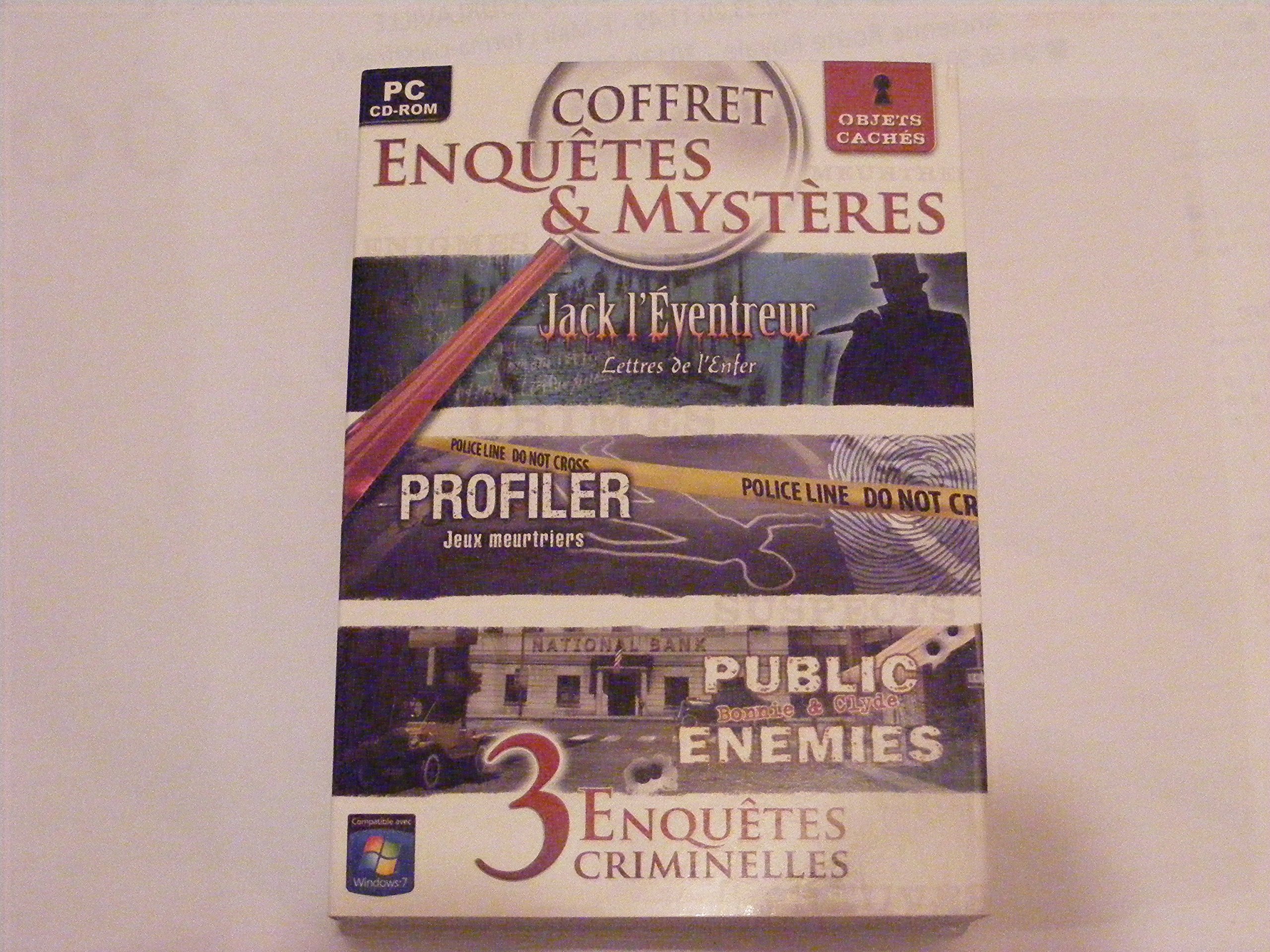 HDO - Coffret enquêtes et mystère: Jack L'éventreur + Profiler+ Public Enemies - French only - Standard Edition [video game]
