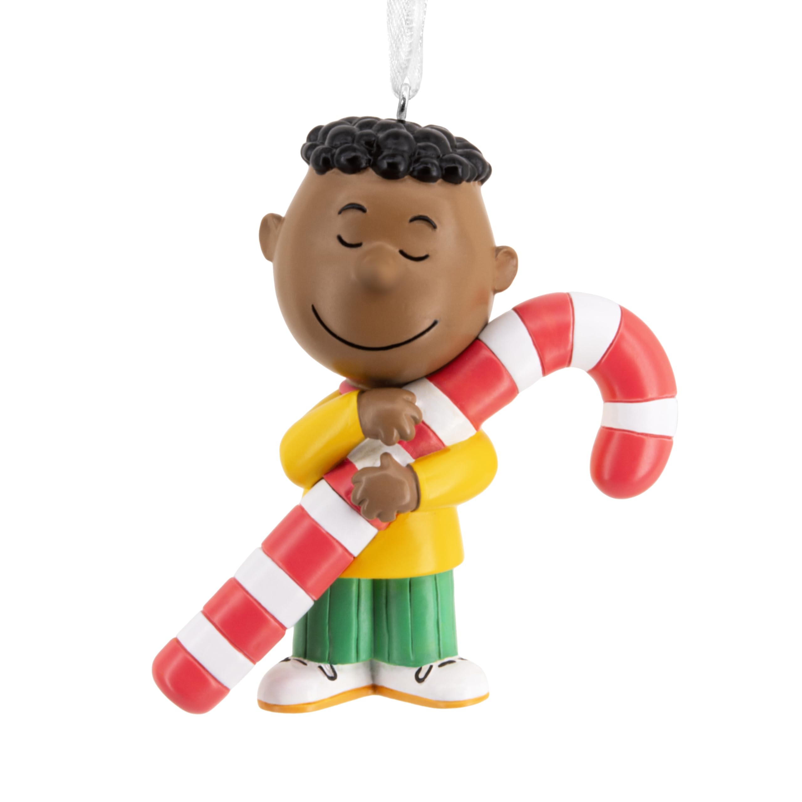 Hallmark Peanuts Franklin with Candy Cane Christmas Ornament, Gifts for Peanuts Fans