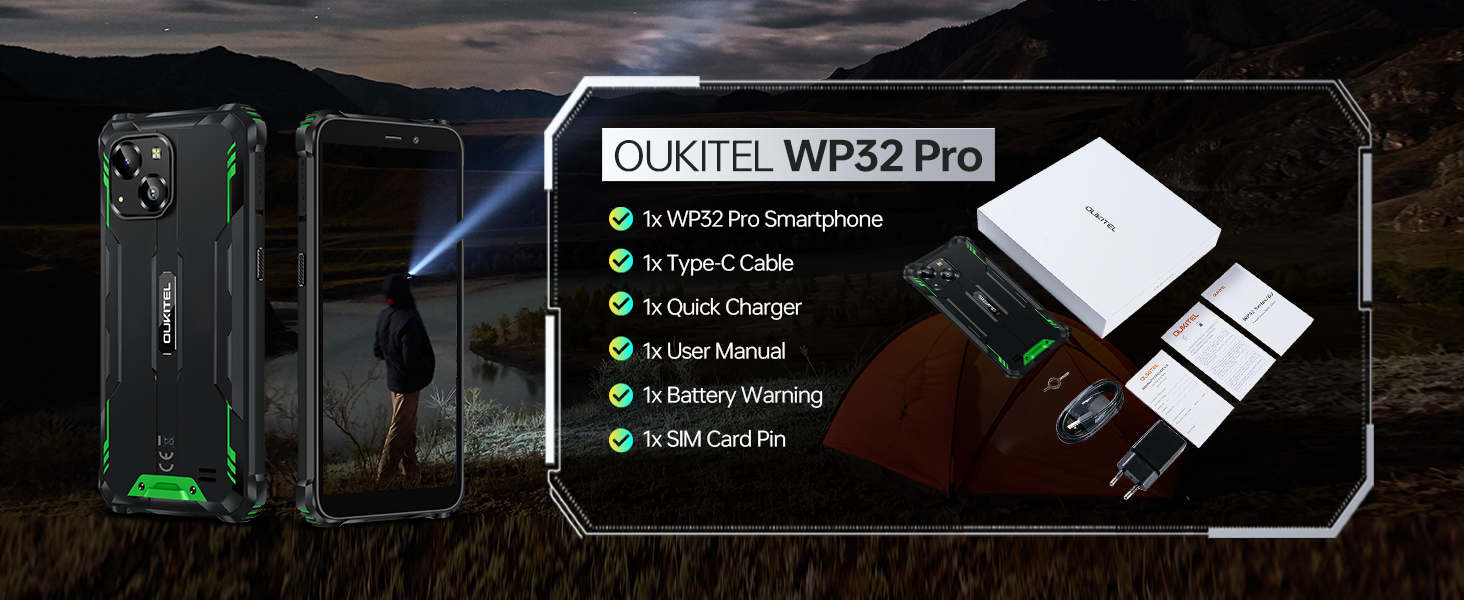 Amazon.com: OUKITEL WP32 PRO Smartphone resistente desbloqueado