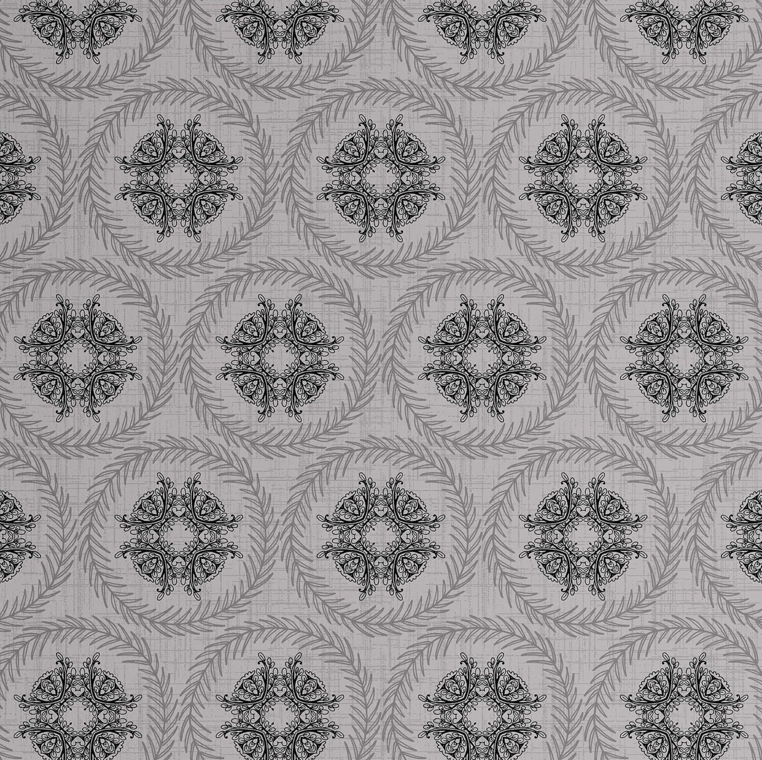 Revêtement mural bohème gris mandala : l'élégance du vinyle