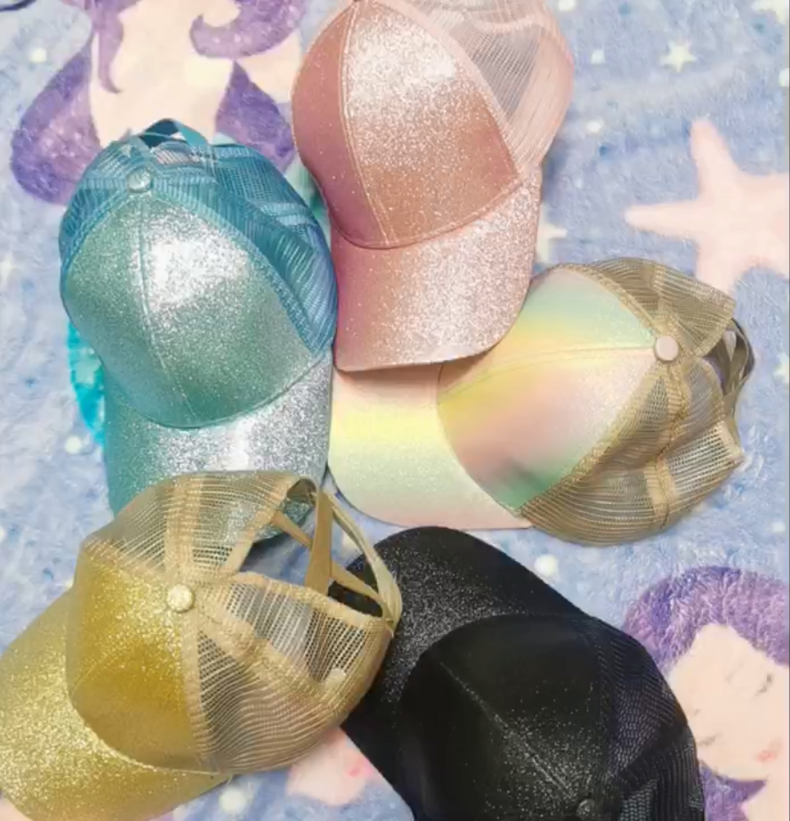 4 Pieces Kids Girls Glitter Mesh Baseball Ball Cap Trucker Amazon.com: Zsedrut Girls Glitter Baseball Cap Kids  main image 2