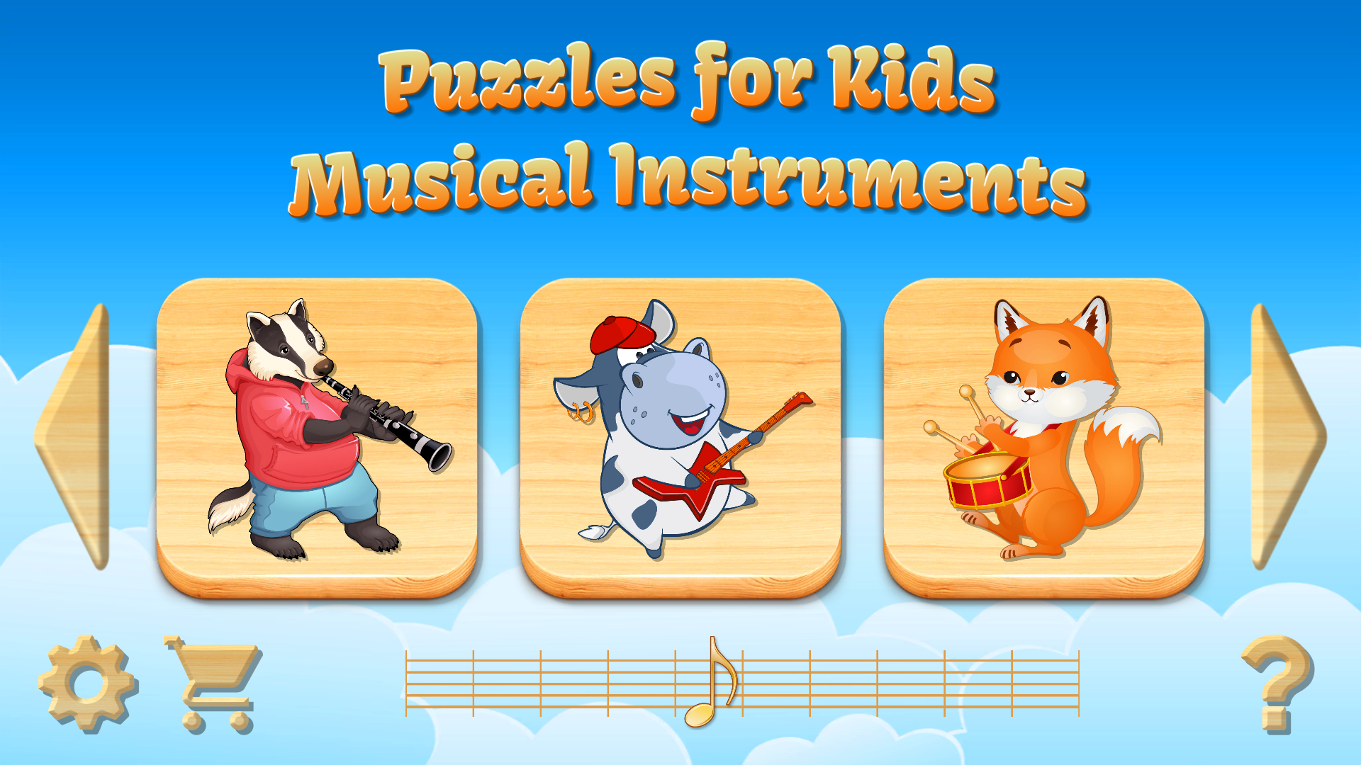 Puzzles de instrumentos musicais - Jogos para crianças - Aplicativo na ...