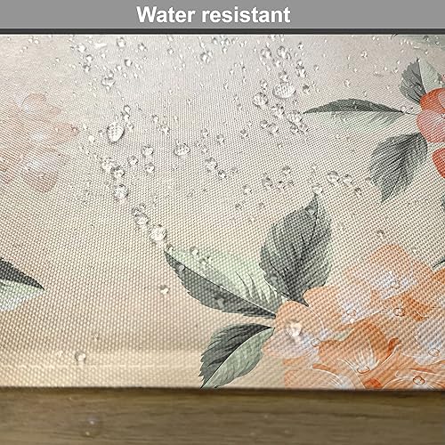 Miniatura 235 de Ambesonne Juego de 4 manteles individuales amarillos y azules, diseño de flores de primavera, flores vibrantes, manteles individuales de tela Azul