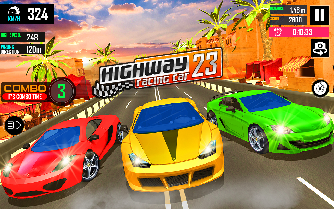 3D Car Racing Games City Traffic Escape 3D Kids Car Games Highway