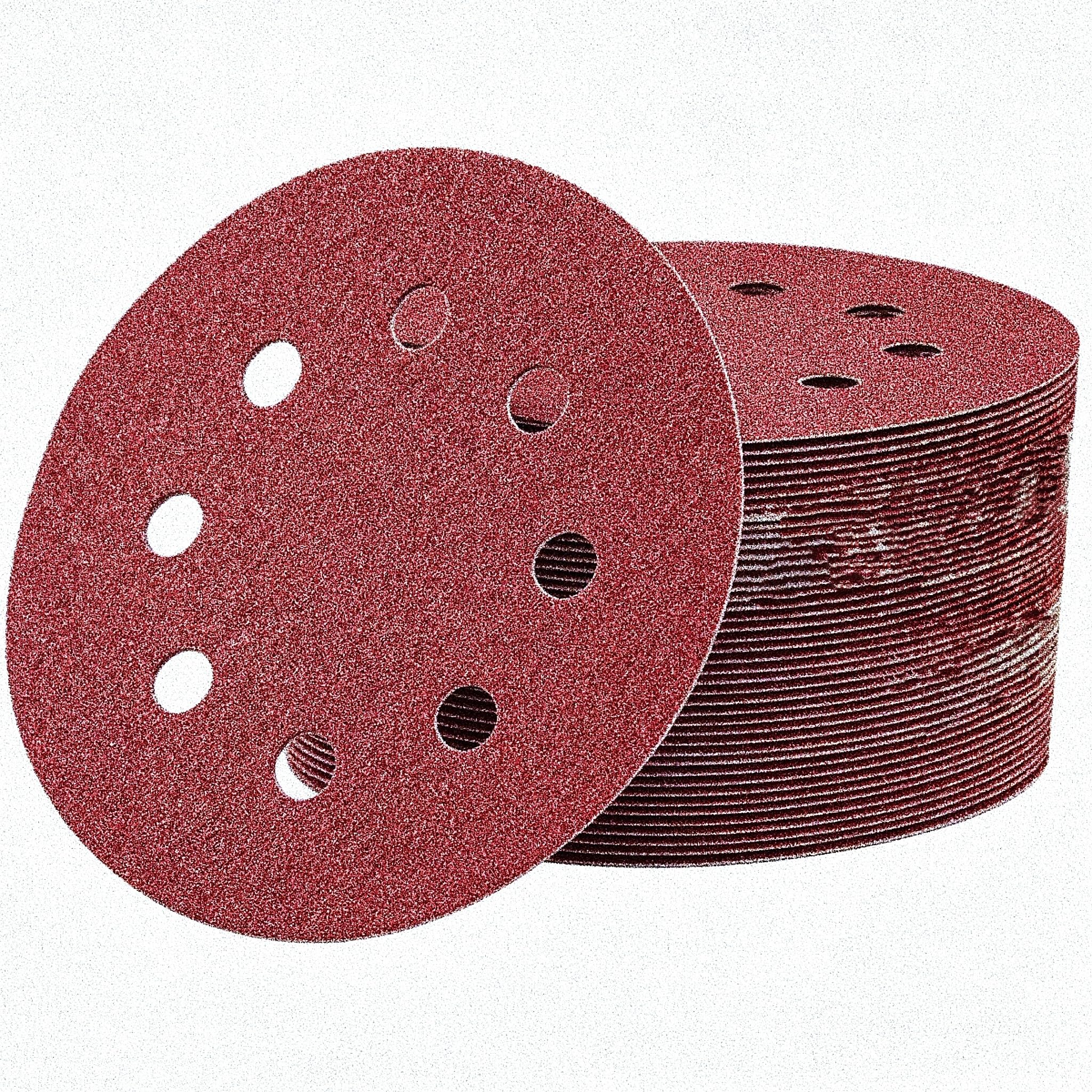DURI 125mm Sanding Discs 100PCS – 40/60/80/120/240/320/400 Grit Hook and Loop 5 Inch Sandpaper 8 Holes Aluminium Oxide for Random Orbital Sander – Wood Metal Car Paint Sanding & Polishing