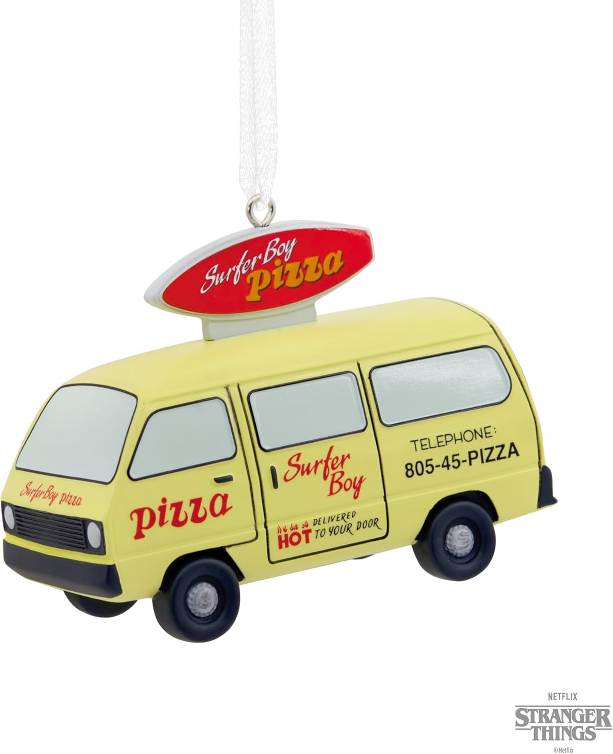 Hallmark Netflix ストレンジャー・シングス サーファーボーイ ピザバン 樹脂製 クリスマスオーナメント