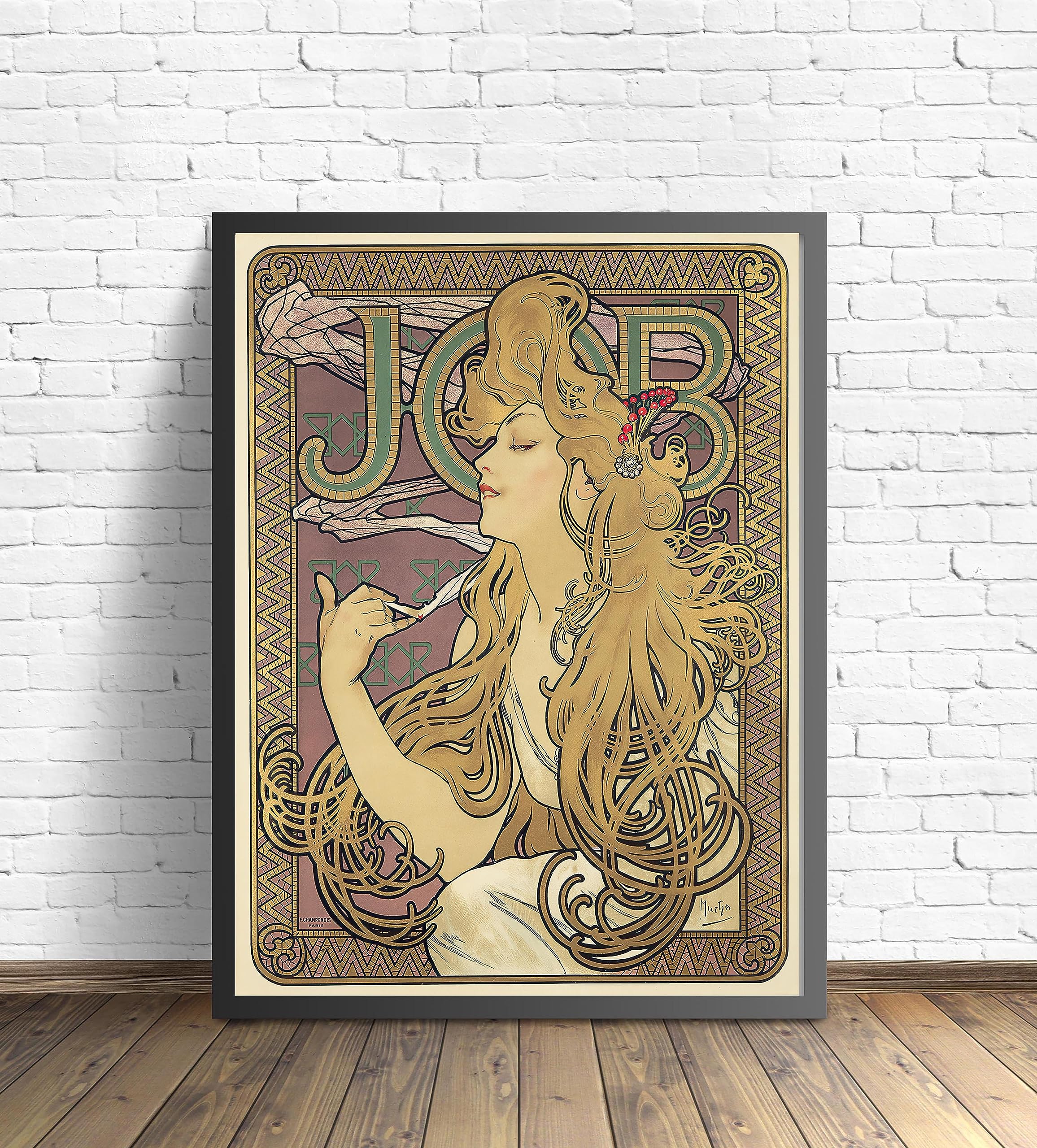 Amazon.com: Alphonse Mucha Art Print Poster, Job Alphonse Mucha