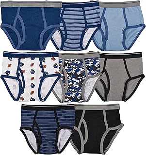 Trimfit Boys Soft 100% Cotton Tagless Briefs (8-Pack)