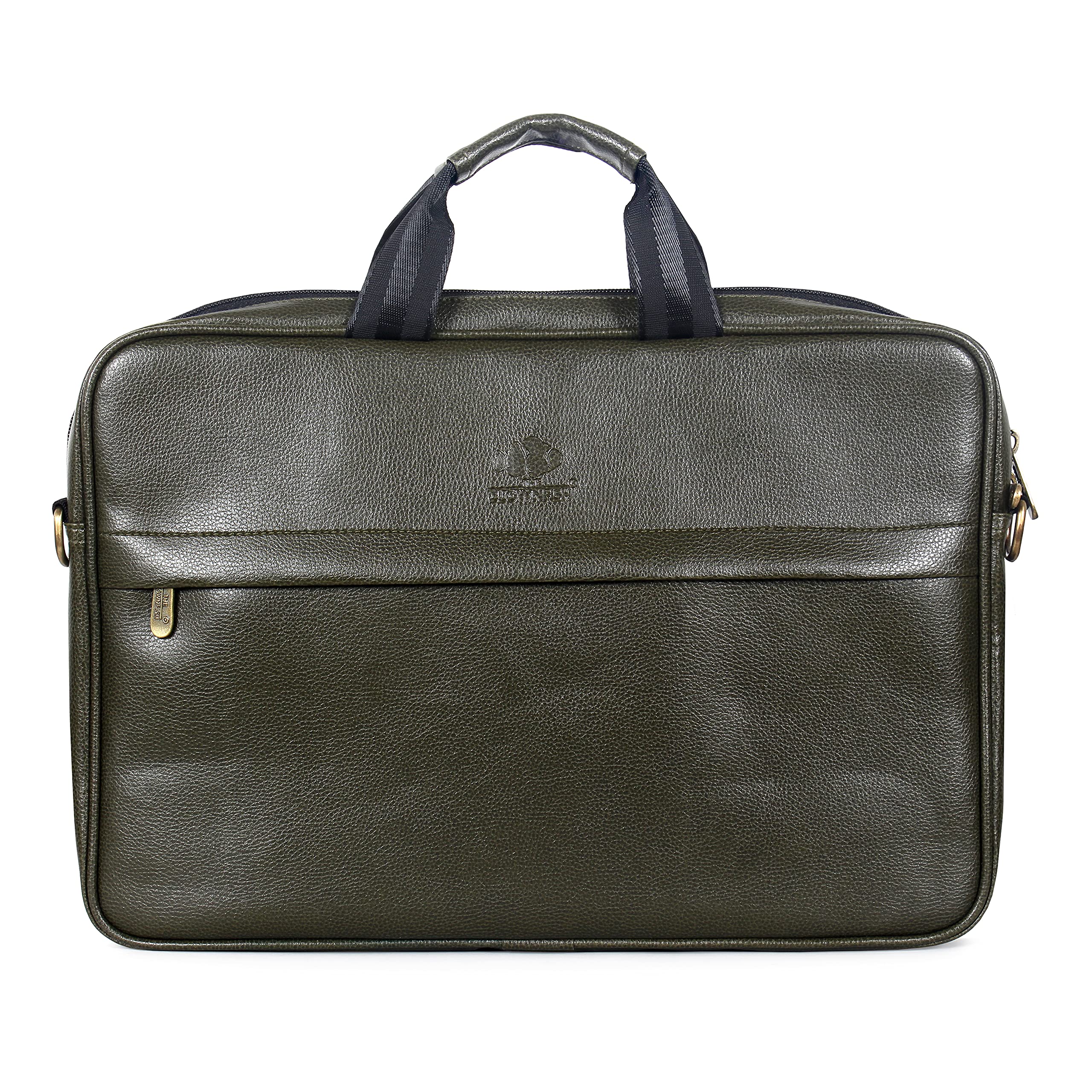 THE CLOWNFISH Unisex Noble Faux Leather 15.6 Inch Laptop Messenger Bag Briefcase (Green) (B08YJLKQFR) Amazon Price History, Amazon Price Tracker