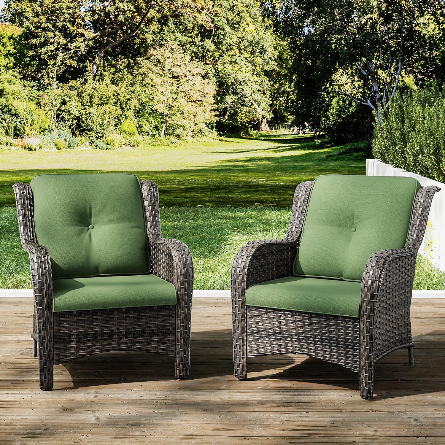 Joyside Outdoor Wicker Chairs (Set of 2)