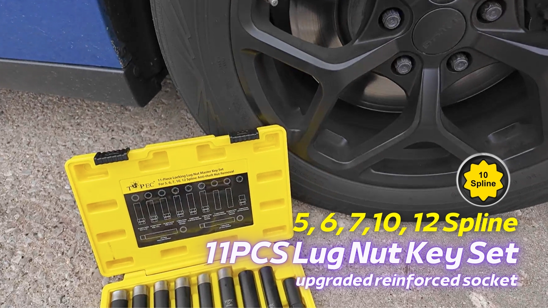 Amazon.com: Topec 11PCS Master Lug Nut Key Set - 5, 6, 7, 10, 12
