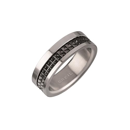 Breil, Collezione Joint, Anello Uomo in Acciaio Colorato Satinato, Idee Regalo Uomo