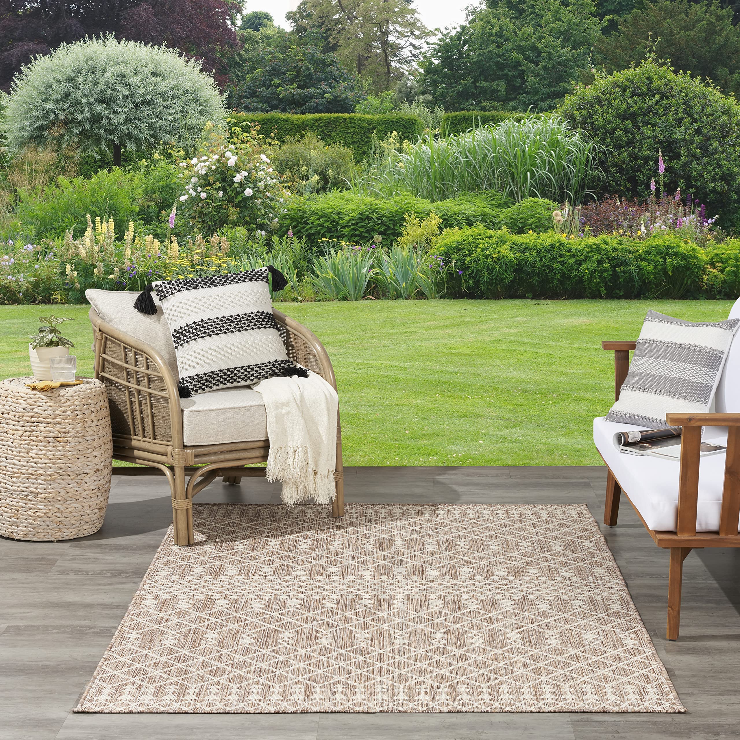 Indoor Outdoor Rugs Nourison Positano Indoor/Outdoor Area Rug - 6