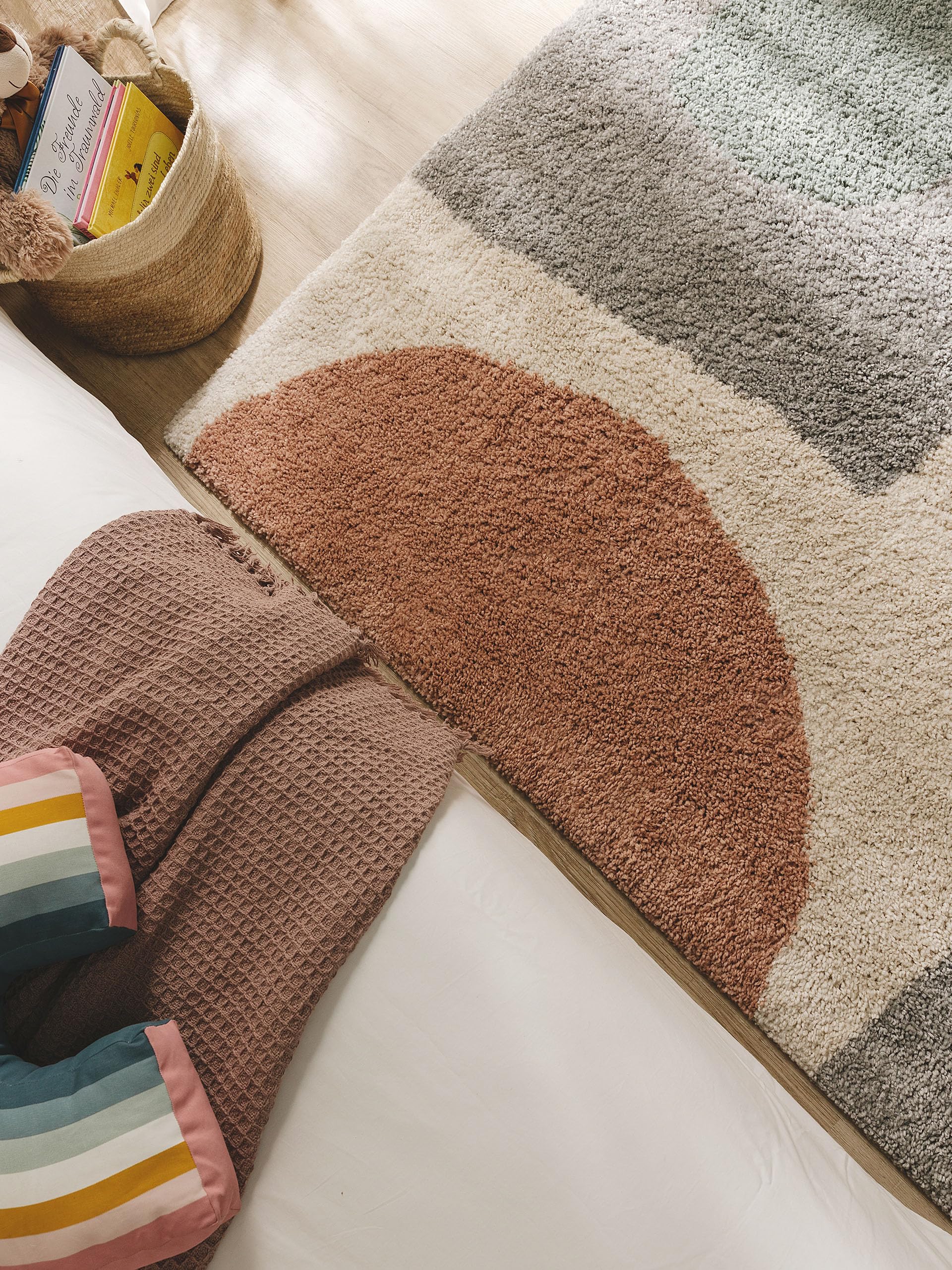 benuta Lytte Alfombra Infantil Gobi - Multicolor 120x170 cm - Sintética - Rectangular y Estilo: Motivos Infantiles, Escandinavo - Fácil Mantenimiento - para Cuarto de niños, Sala y Dormitorio