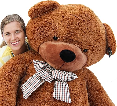 Miniatura 8 de Joyfay - Oso de peluche gigante de 78 pulgadas color marrón oscuro regalo de San Valentín