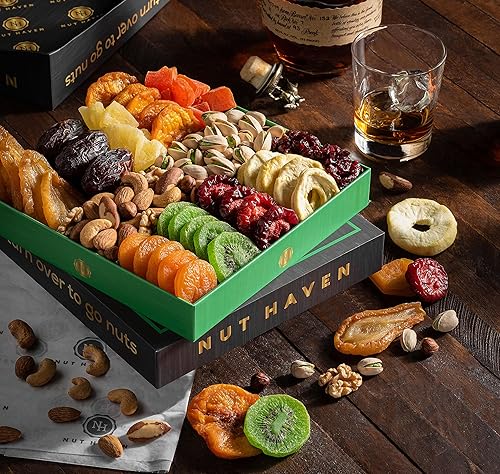 Miniatura 2 de Canasta de regalo de frutas secas y frutos secos cesta de regalo de frutas secas y frutos secos fantástica cesta de regalo de comida para cumpleaños