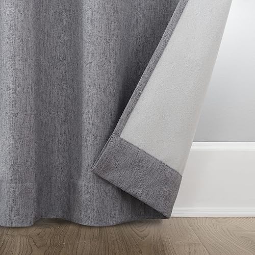 Miniatura 5 de Sun Zero Jules - Panel de cortina opaca con bolsillo para barra, 40 x 63 pulgadas, color plateado