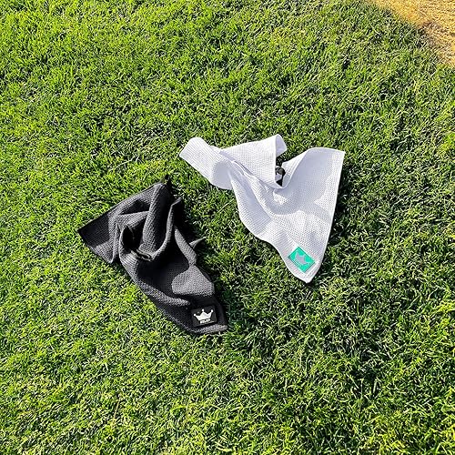 Miniatura 4 de Toalla de golf magnética con corte central y accesorio de bucle, imán fuerte que se fija a cualquier cosa metálica, bolsa de golf perfecta o