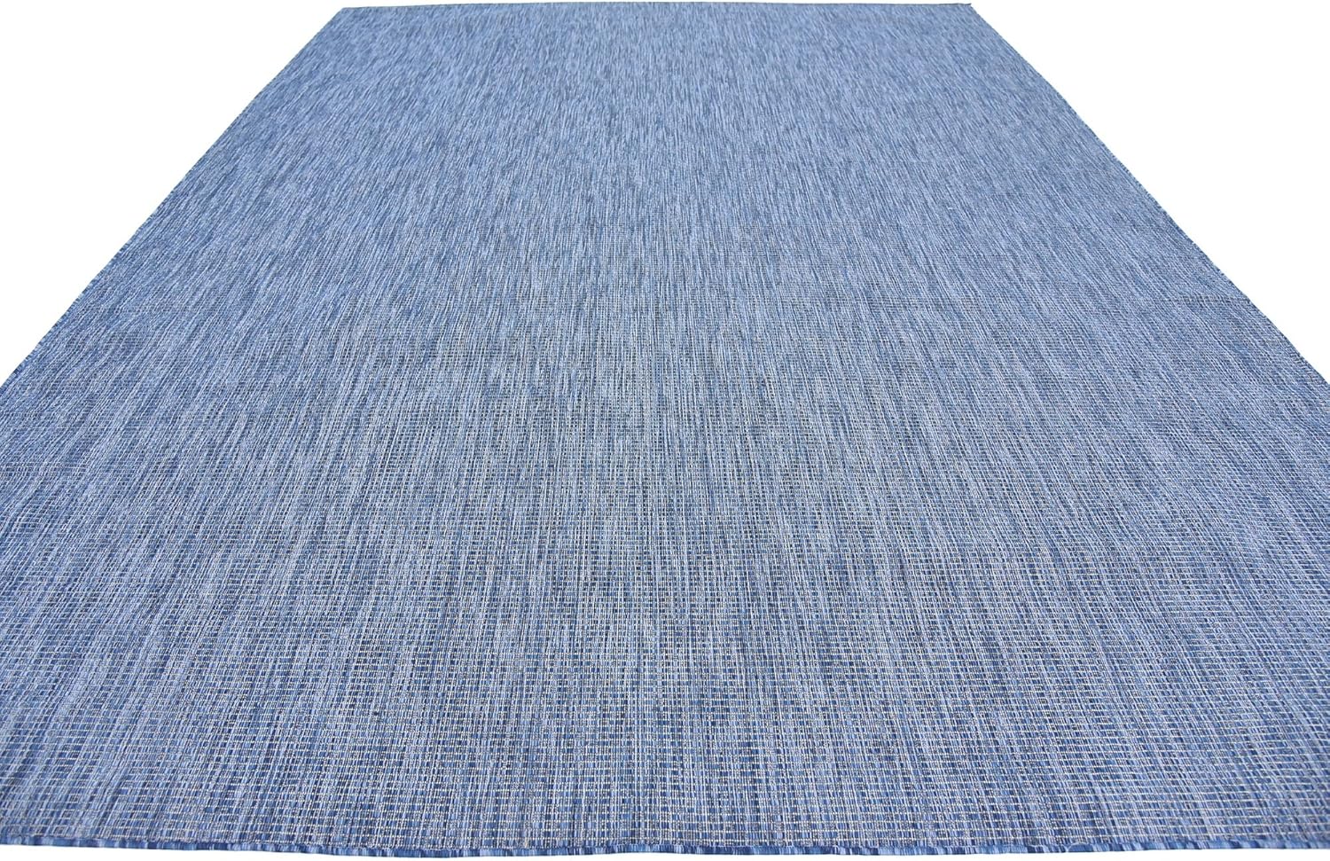 Navy Blue Easy-Care Synthetic 9' x 12' Outdoor Rug