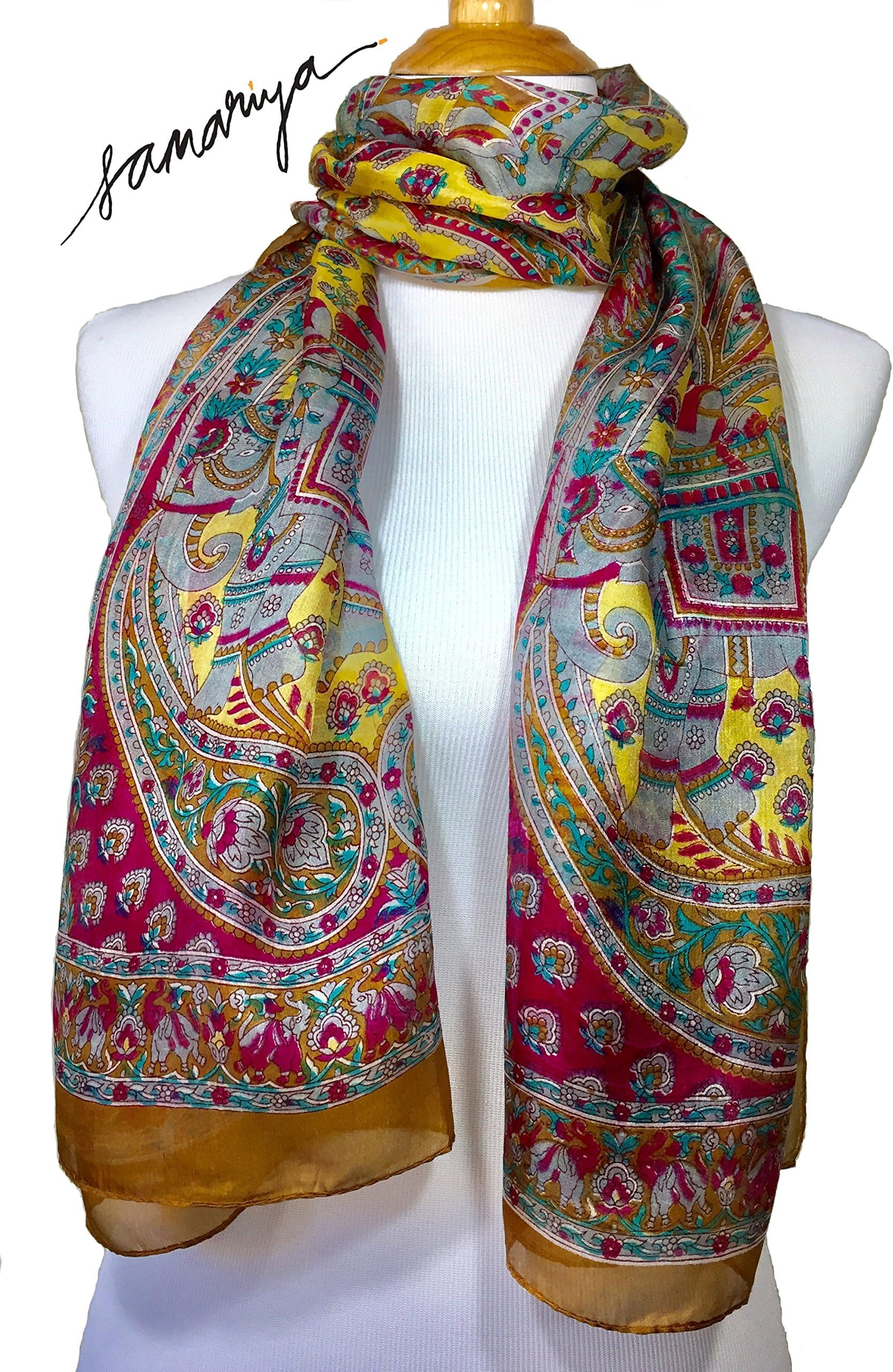 Vintage Inspired Bohemian Silk Scarf