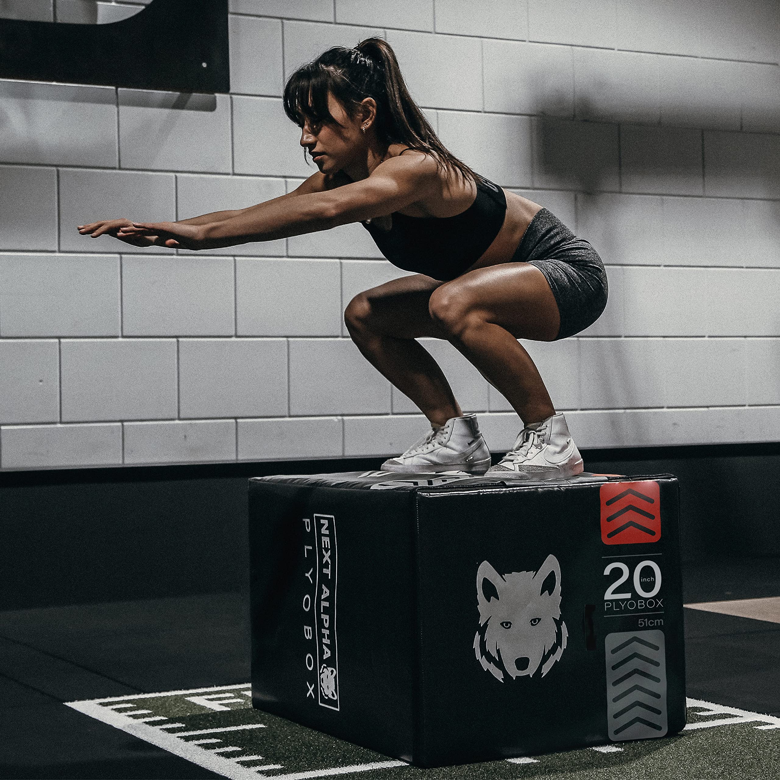 Plyo Box - para Ejercicios de Salto, Step-up y Fitness – 20-24-30 Pulgadas con Capa Antideslizante y amortiguadora