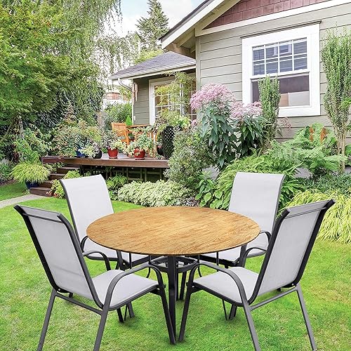 Miniatura 7 de Jobar IdeaWorks - Mantel decorativo elástico para mesa, diseño de acabado de madera, tamaño único (JB8386)