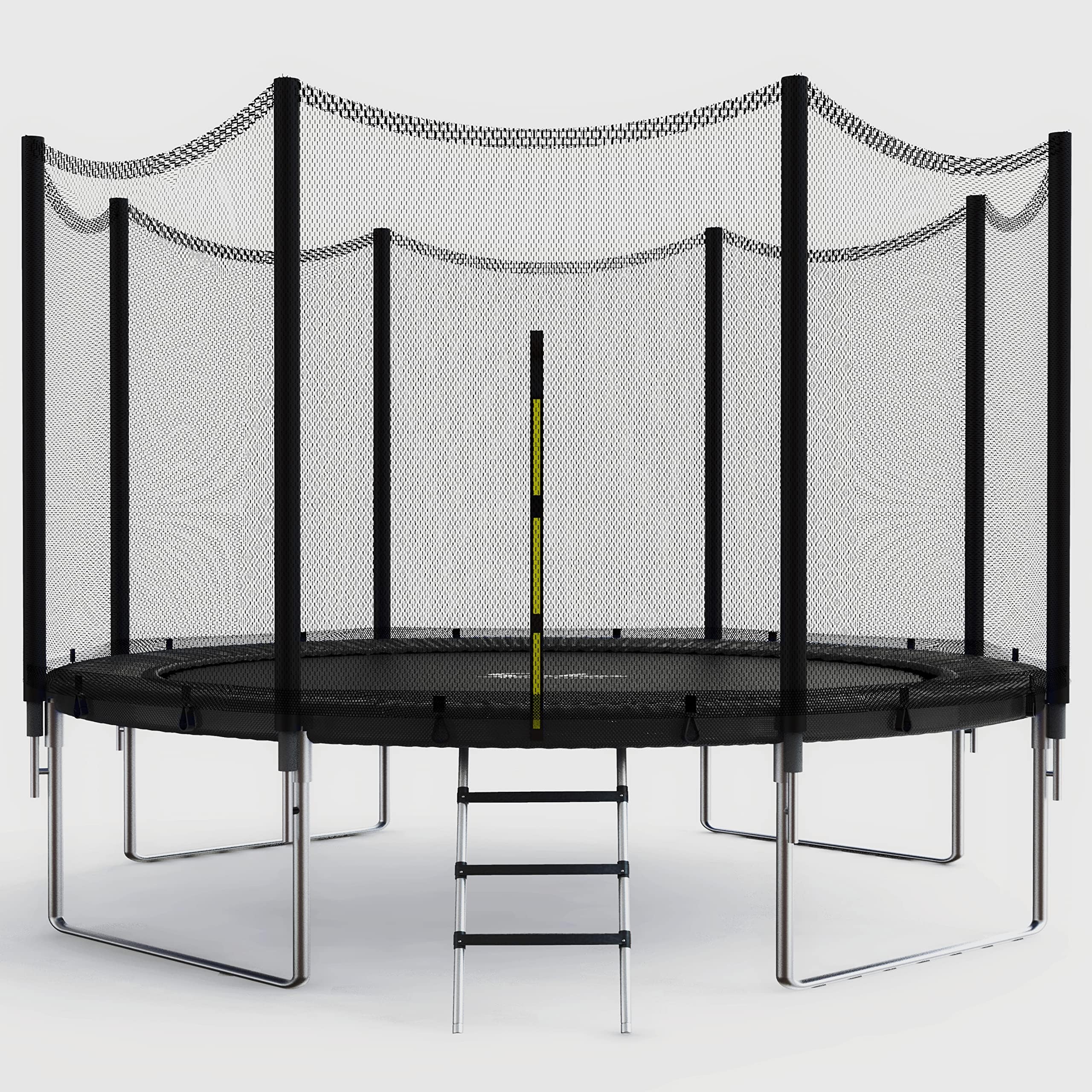Simple Deluxe Trampoline for Kids with Safety Enclosure Net 14FT 400LBS Weight Capacity Outdoor Backyards Trampolines with Non-Slip Ladder for