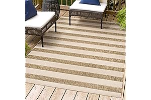 JONATHAN Y Aneutral Bohemian Coastal Mediterranean Indoor Outdoor Rug 8x10