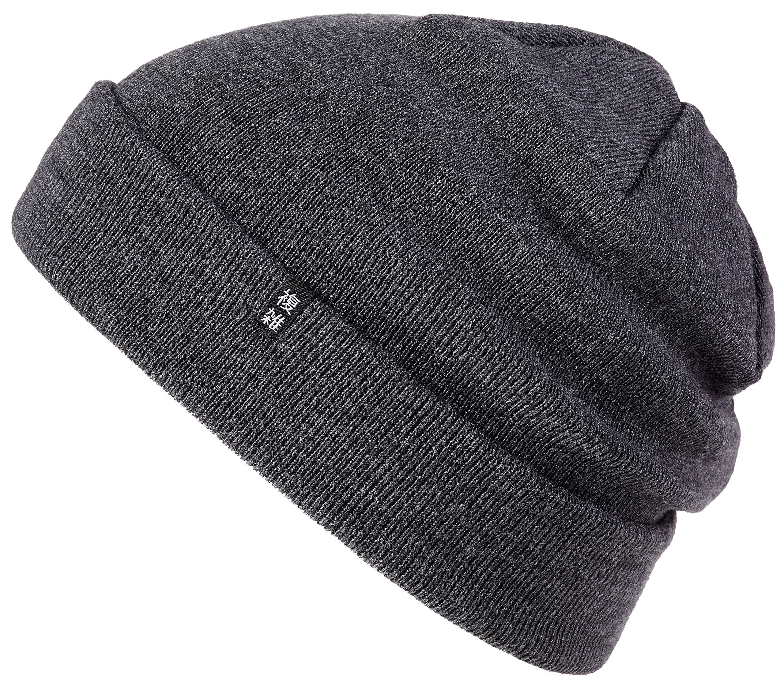 Enter the Complex Beanie – Winter Mütze, 100% Merino-Wolle, Anthrazit