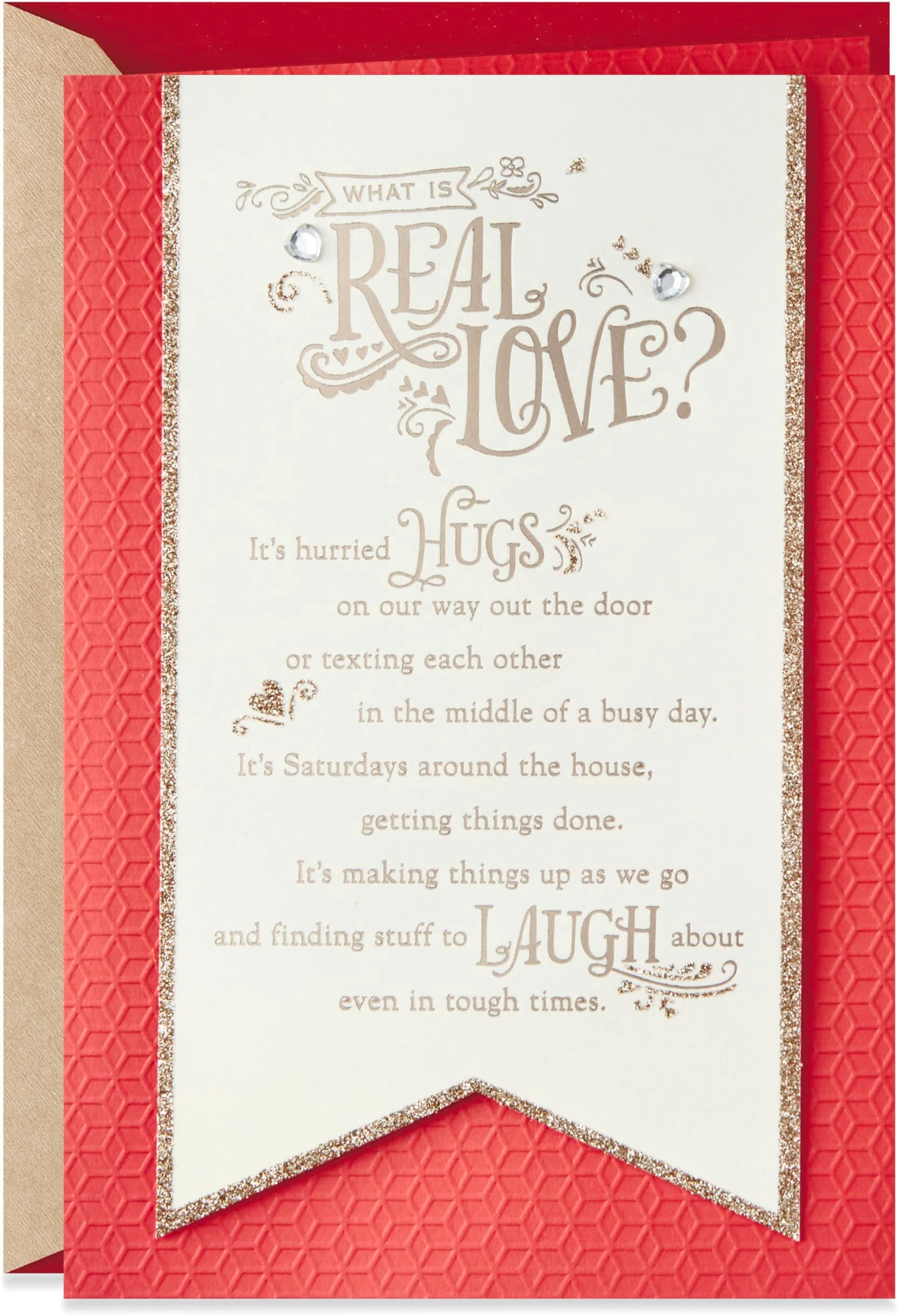 Valentines Day Card for Husband, Wife, Boyfriend, Girlfriend (Real Love) Anniversary Card, Love Card