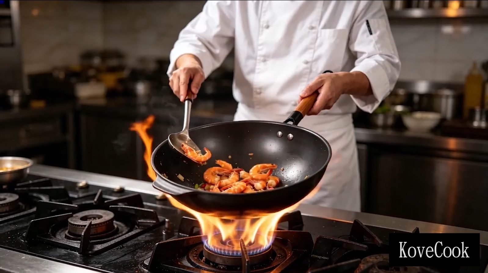 Wok de acero al carbono 11.8 pulgadas, antiadherente miniatura 7