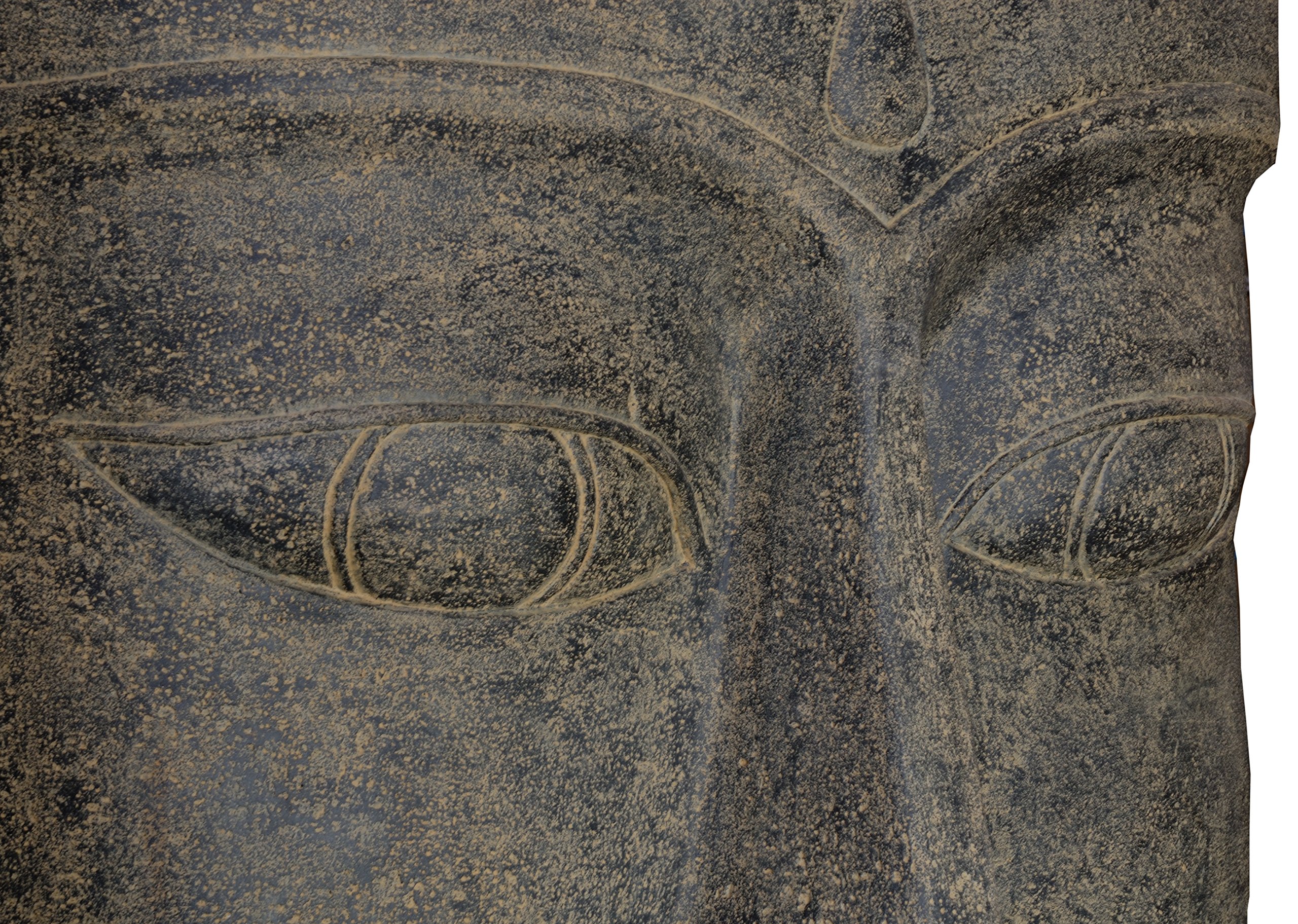 korb.outlet XXL wodospad Khmer głowa/Angkor Watt fontanna Budda figura ogrodowa/kamienna figurka lawy wodospad, na zewnątrz, odporna na mróz (190 cm)
