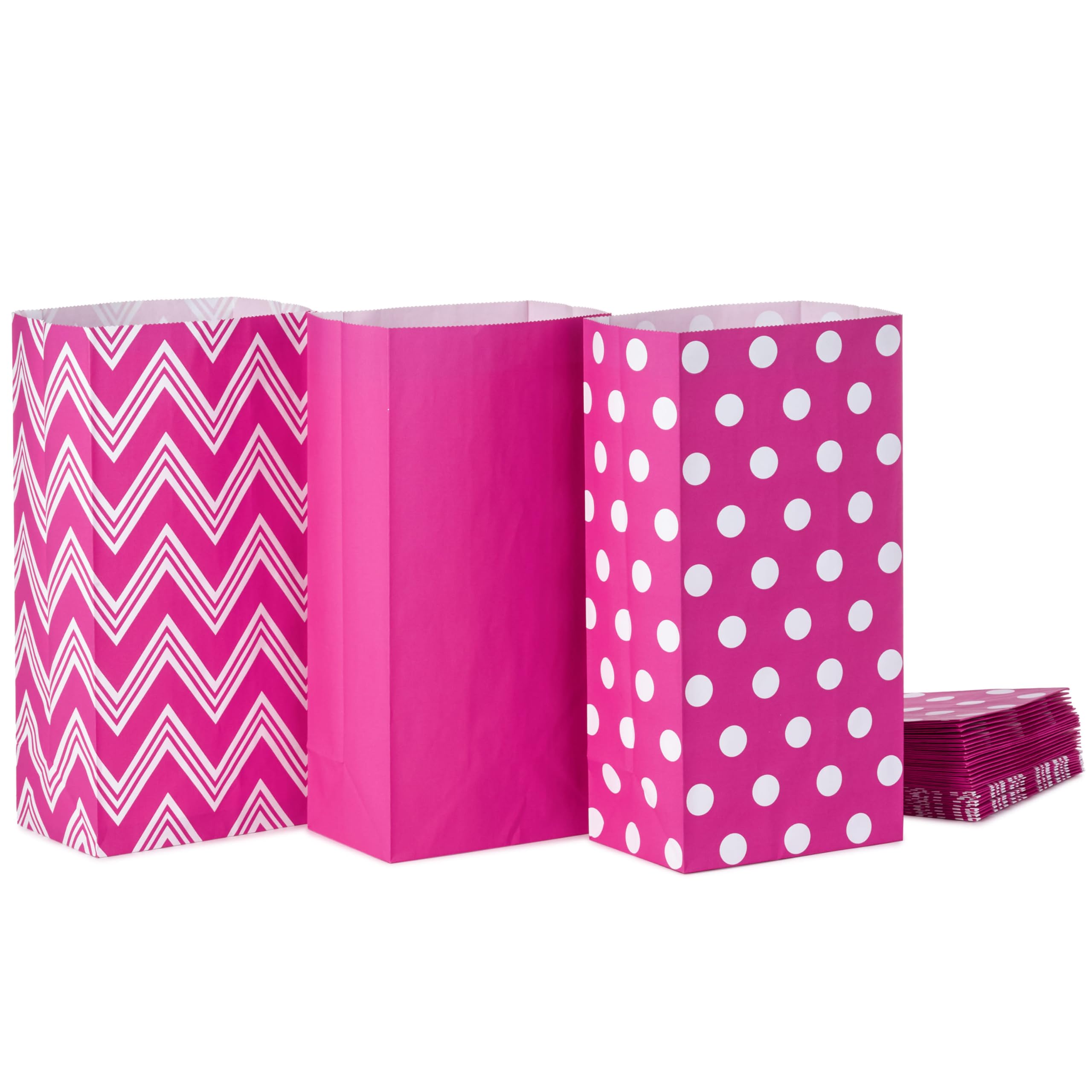 Hallmark 5EGB6429 Assorted Gift Sack Bundle (Pink, 30 Bags) Gift Bag, Paper, Rose