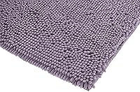 Vista 6 de Yaxa Basics - Alfombra antideslizante de microfibra absorbente y mullida para baño, 21" x 34", color lavanda