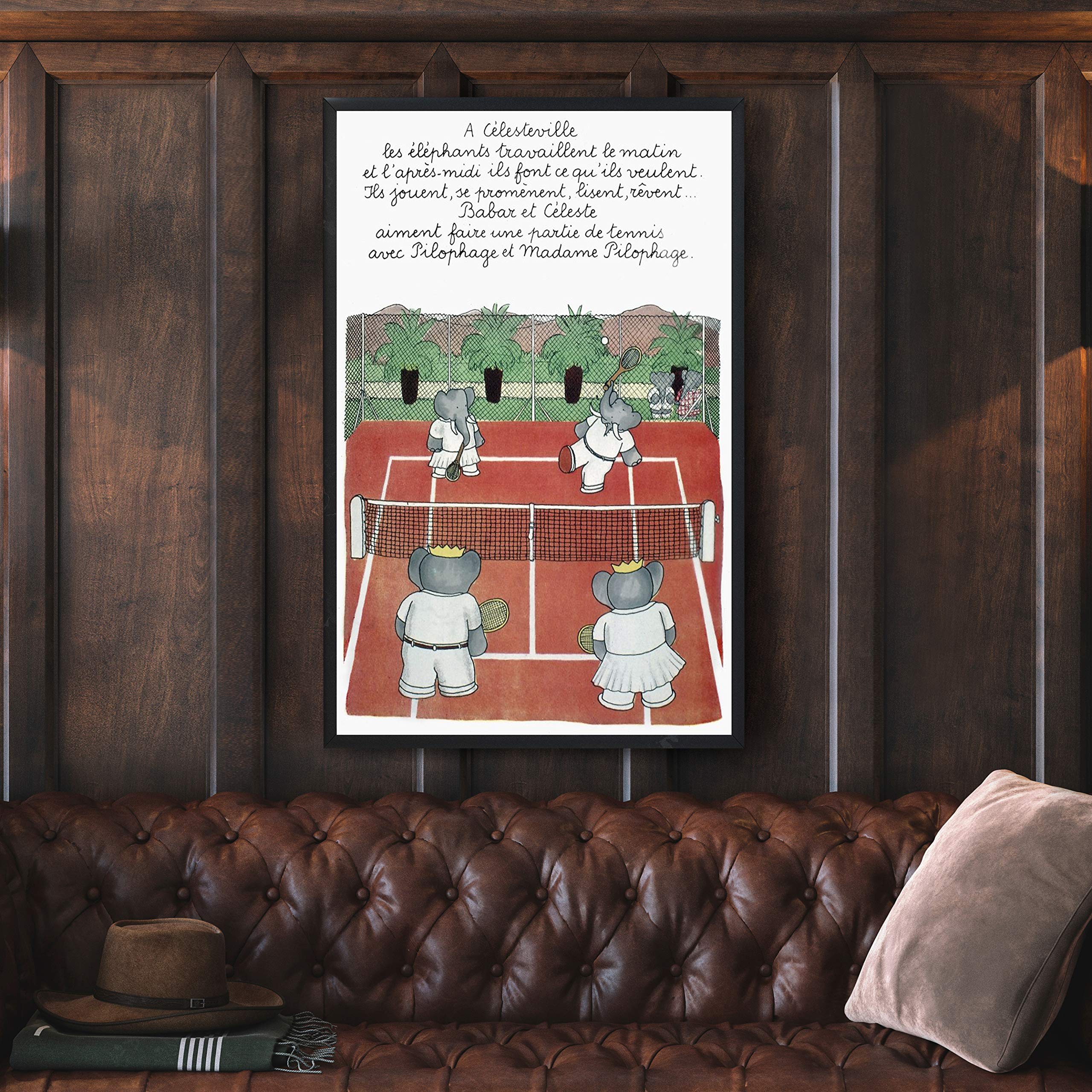 Babar en Tennis 1990年 ブリュノフ アートポスター Babar en Tennis 1990年 ブリュノフ アートポスター