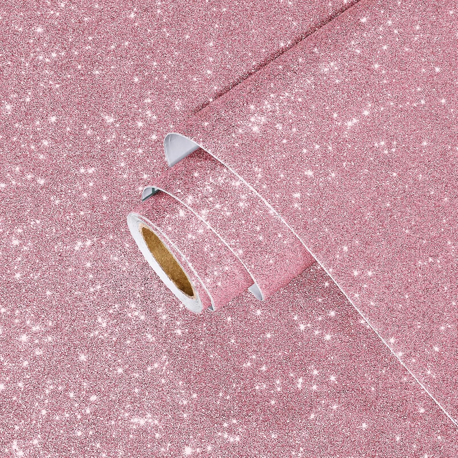 Yullpaper Pink Glitter Wallpaper Furniture Contact Paper Self Adhesive