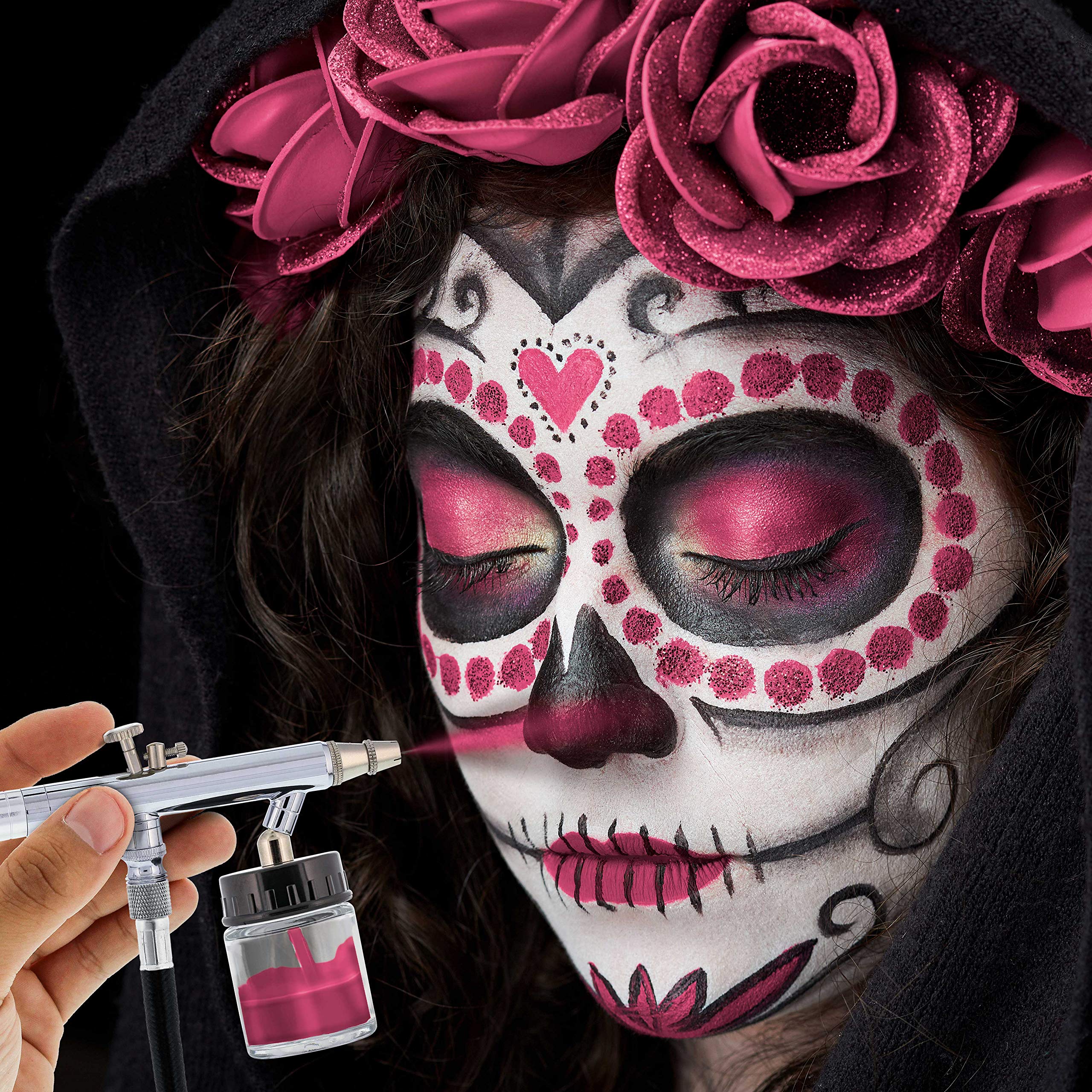 ボディアート＊スプレー＊アートメイク Amazon.com: Custom Body Art 8 oz Pink Water-Based Air Brush Paint