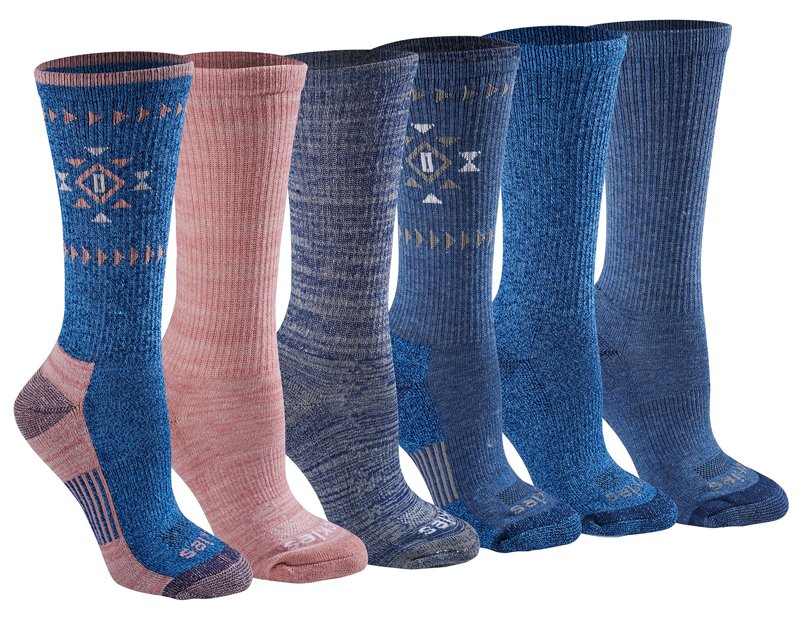 Women's Dri-Tech Fashion Moisture Control Crew Socks (6, 12 Pairs)