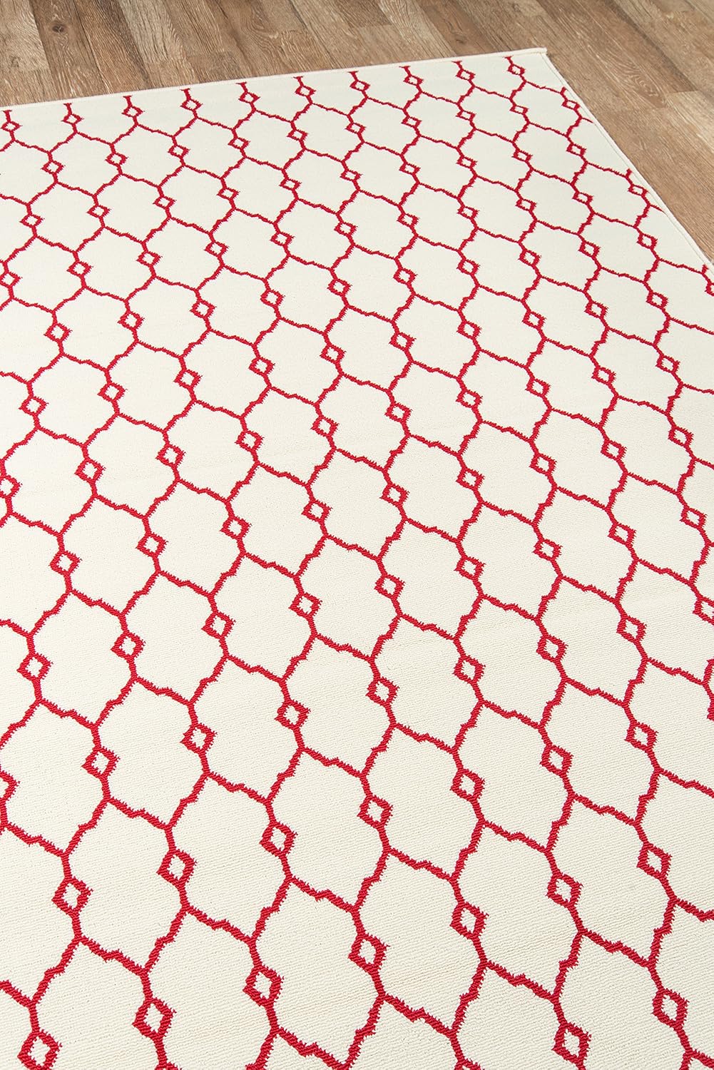 Momeni Rugs , Baja Collection Contemporary Indoor & Outdoor Area Rug, Easy to Clean, UV protected & Fade Resistant, 1'8" x 3'7", Ivory