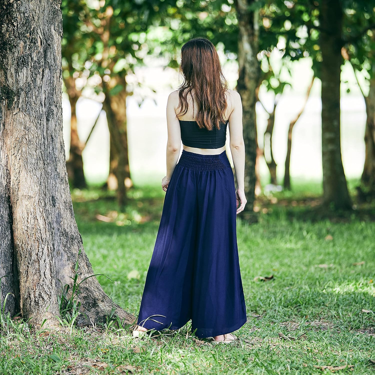 Lannaclothesdesign Palazzo Pants for Women Wide Leg Boho Harem Yoga Pants S M L XL Sizes - Image 5