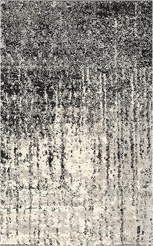 Miniatura 20 de SAFAVIEH Retro Collection - Alfombra decorativa de 4 x 6 pies, azul claro y azul, diseño abstracto moderno, no desprende pelusa y de fácil cuidado,