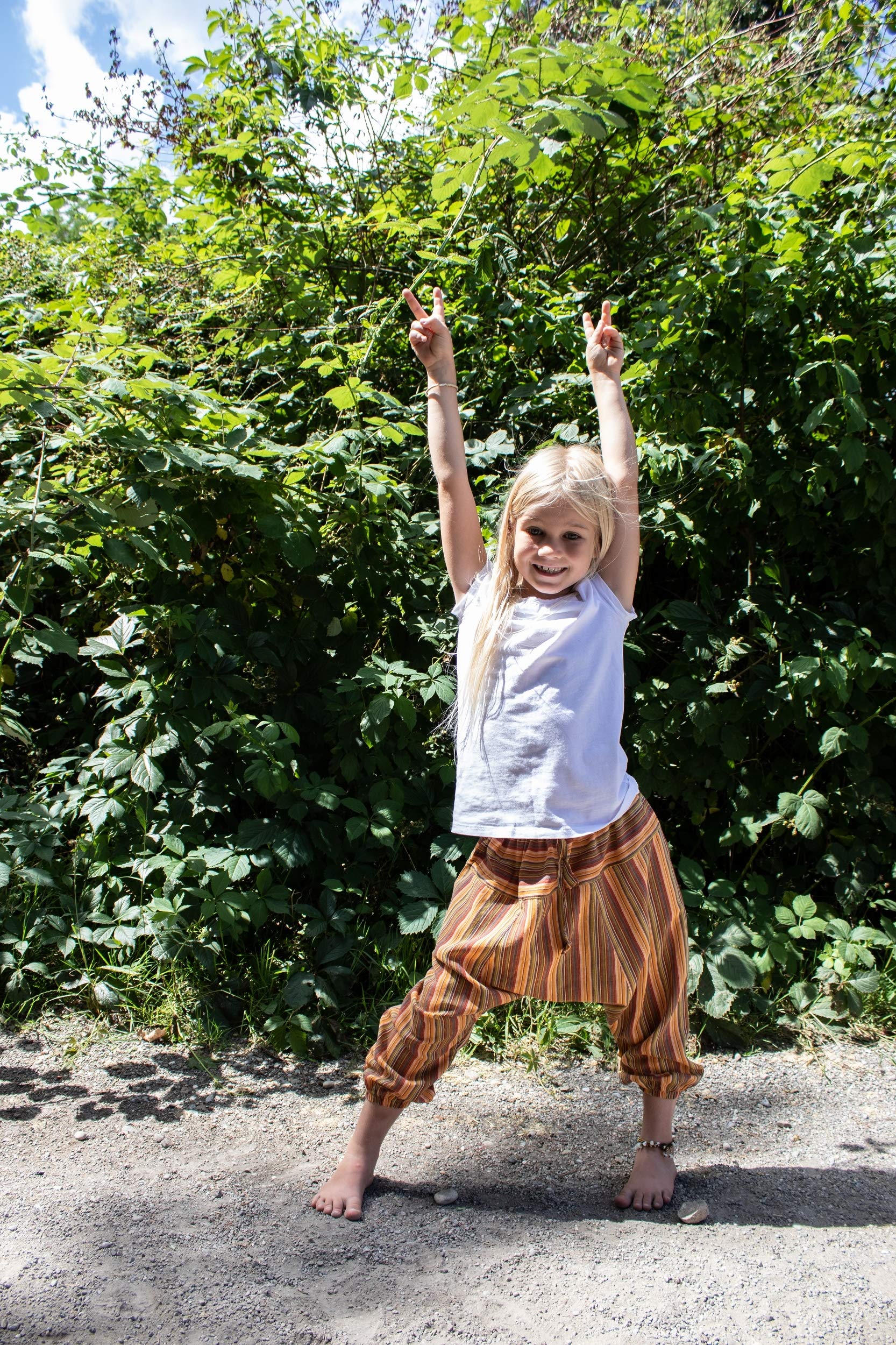 Haremshose für Kinder Stripe Pumphose Aladinhose Pluderhose Gr.86-146