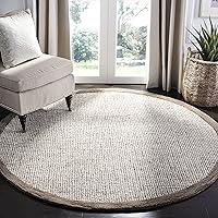 Vista 20 de SAFAVIEH Colección Abstract Alfombra de Área - 6' Cuadrada, Azul Marino y Marfil, Lana Hecha a Mano, Ideal para Áreas de Alto Tráfico en Sala